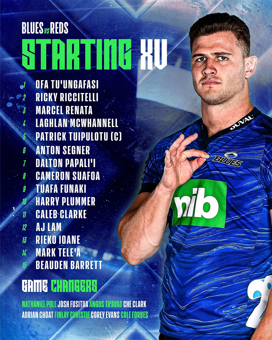 Blue's Lineup
